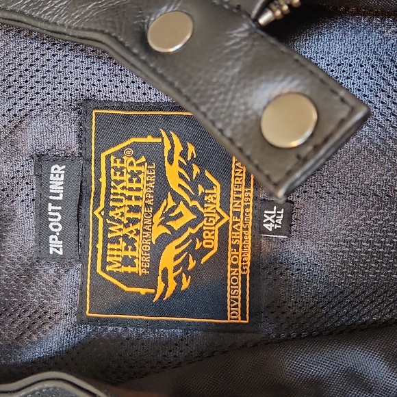 Milwaukee Leather 4XL tall leather jacket - Picture 3 of 6